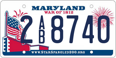 MD license plate 2AB8740
