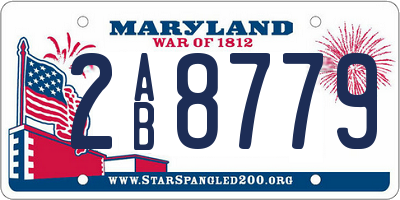 MD license plate 2AB8779