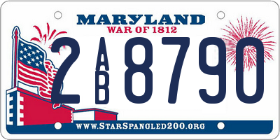 MD license plate 2AB8790