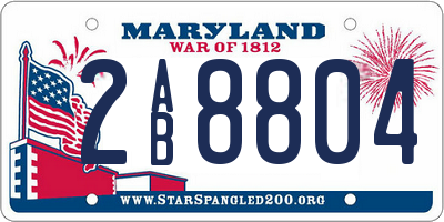 MD license plate 2AB8804