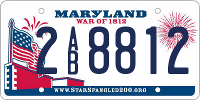 MD license plate 2AB8812