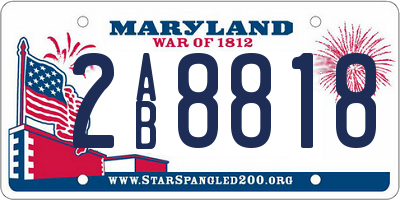 MD license plate 2AB8818