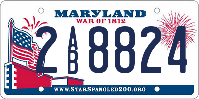 MD license plate 2AB8824