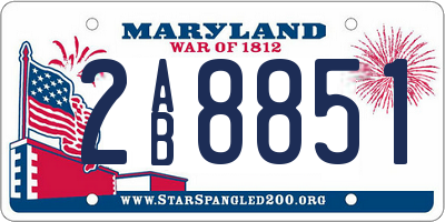 MD license plate 2AB8851