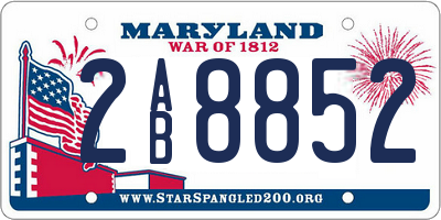 MD license plate 2AB8852