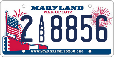 MD license plate 2AB8856