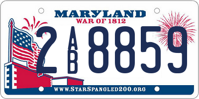 MD license plate 2AB8859