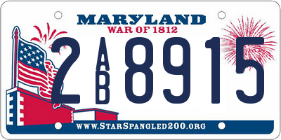 MD license plate 2AB8915