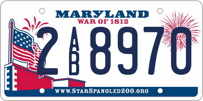 MD license plate 2AB8970