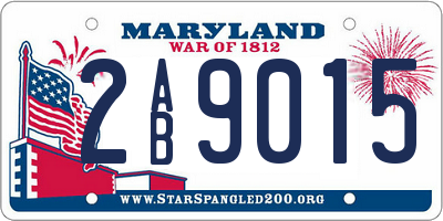 MD license plate 2AB9015