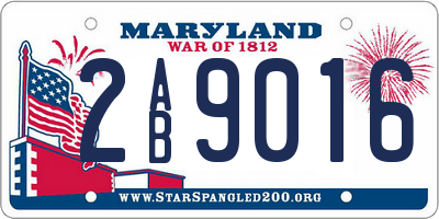 MD license plate 2AB9016