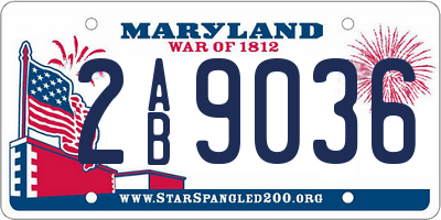 MD license plate 2AB9036