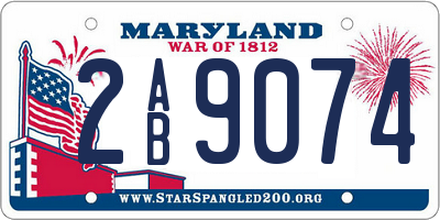 MD license plate 2AB9074