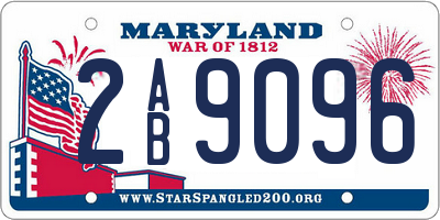 MD license plate 2AB9096