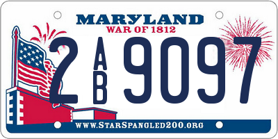 MD license plate 2AB9097