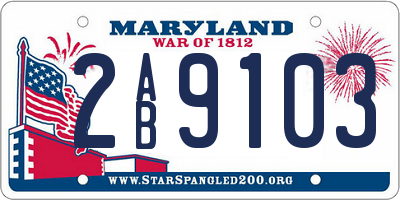 MD license plate 2AB9103