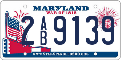 MD license plate 2AB9139