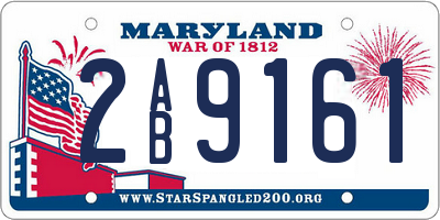 MD license plate 2AB9161
