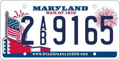 MD license plate 2AB9165