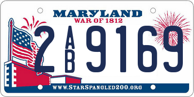 MD license plate 2AB9169