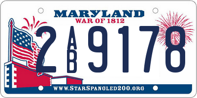 MD license plate 2AB9178