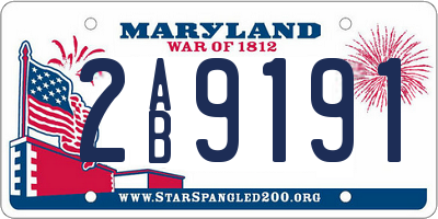 MD license plate 2AB9191