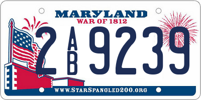 MD license plate 2AB9239