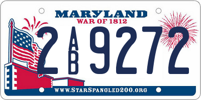 MD license plate 2AB9272