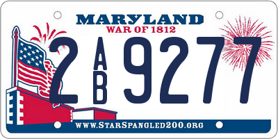 MD license plate 2AB9277