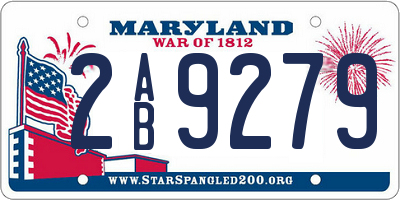 MD license plate 2AB9279