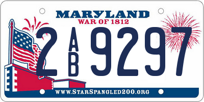 MD license plate 2AB9297