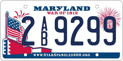 MD license plate 2AB9299