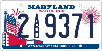 MD license plate 2AB9371
