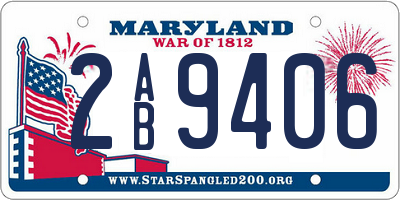 MD license plate 2AB9406