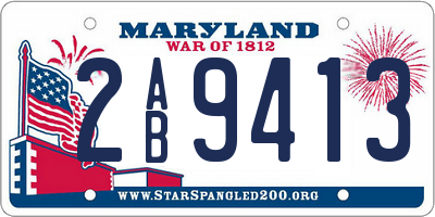 MD license plate 2AB9413