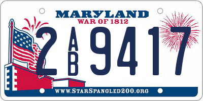 MD license plate 2AB9417