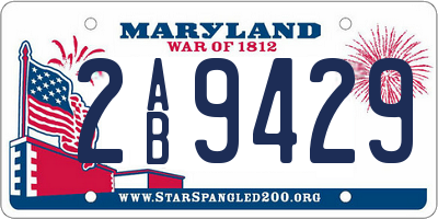 MD license plate 2AB9429