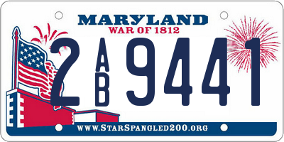 MD license plate 2AB9441