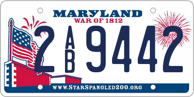 MD license plate 2AB9442