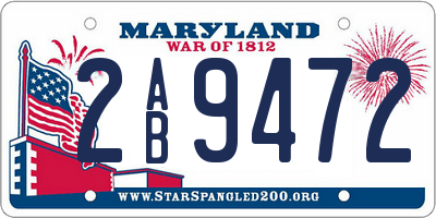 MD license plate 2AB9472