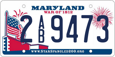 MD license plate 2AB9473