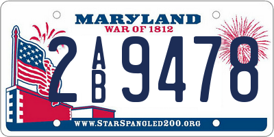 MD license plate 2AB9478