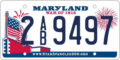 MD license plate 2AB9497
