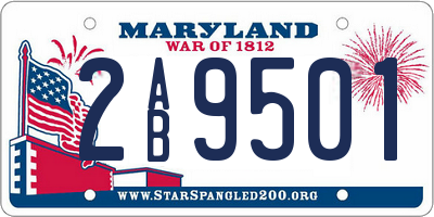 MD license plate 2AB9501