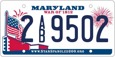 MD license plate 2AB9502