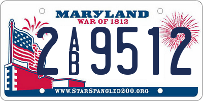 MD license plate 2AB9512