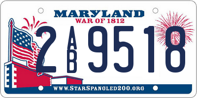MD license plate 2AB9518
