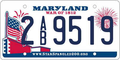 MD license plate 2AB9519