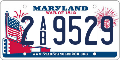 MD license plate 2AB9529