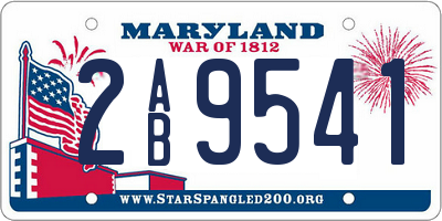 MD license plate 2AB9541